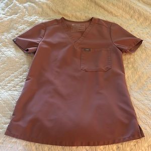 Figs Mineral Mauve Catarina Scrub Top